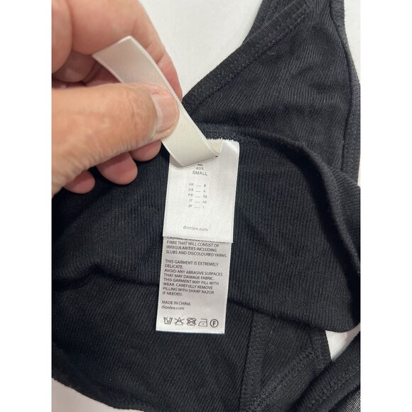 Dion Lee High Cut Micro Rib Bikini Bottoms in Black - Picture 4 of 4